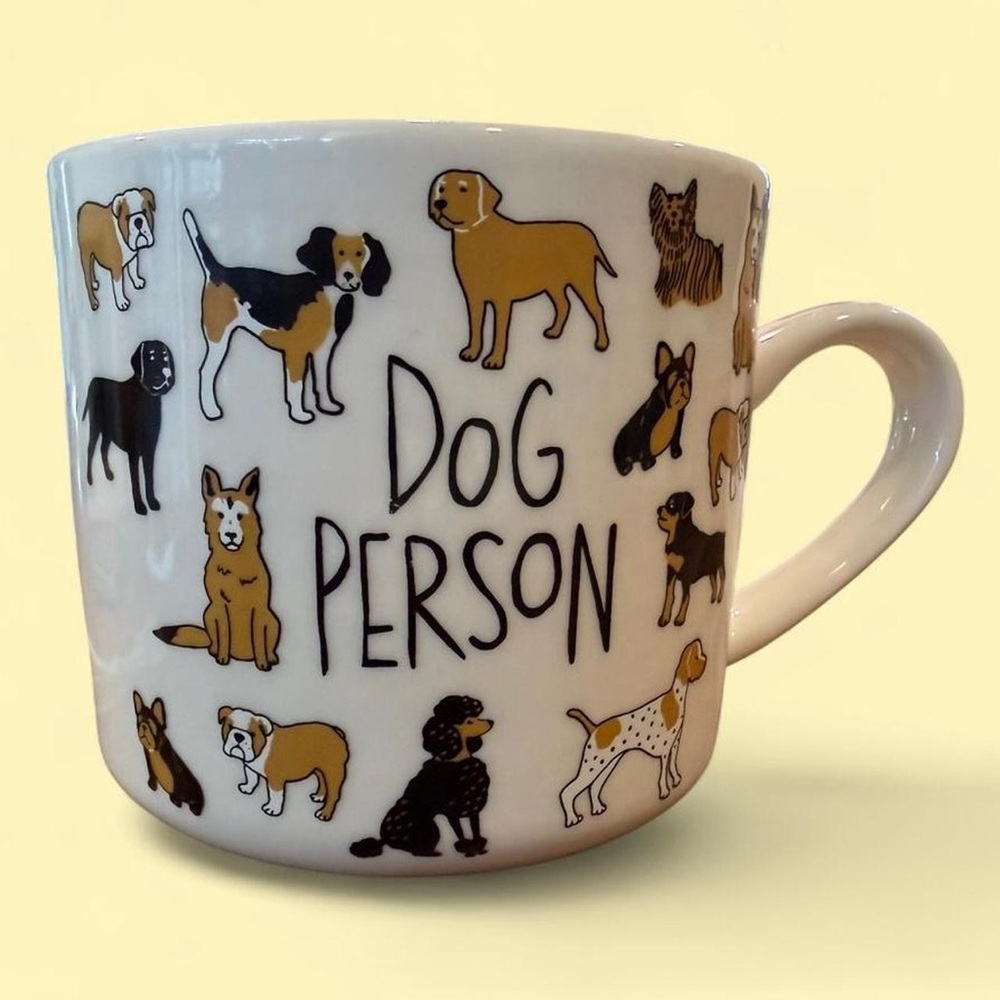 Opalhouse Dog Person Mug with Brown and Black Illustrations 16oz